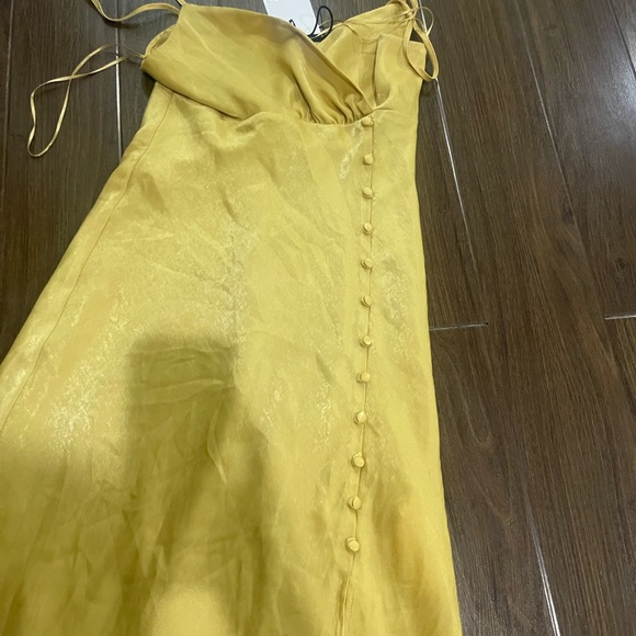 Zara mustard satin effect blogger dress - Picture 8 of 13